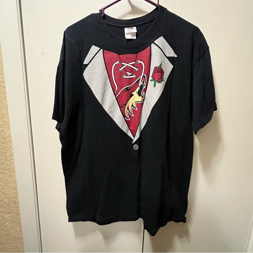 Arizona coyotes hockey fake tuxedo/jersey shirt